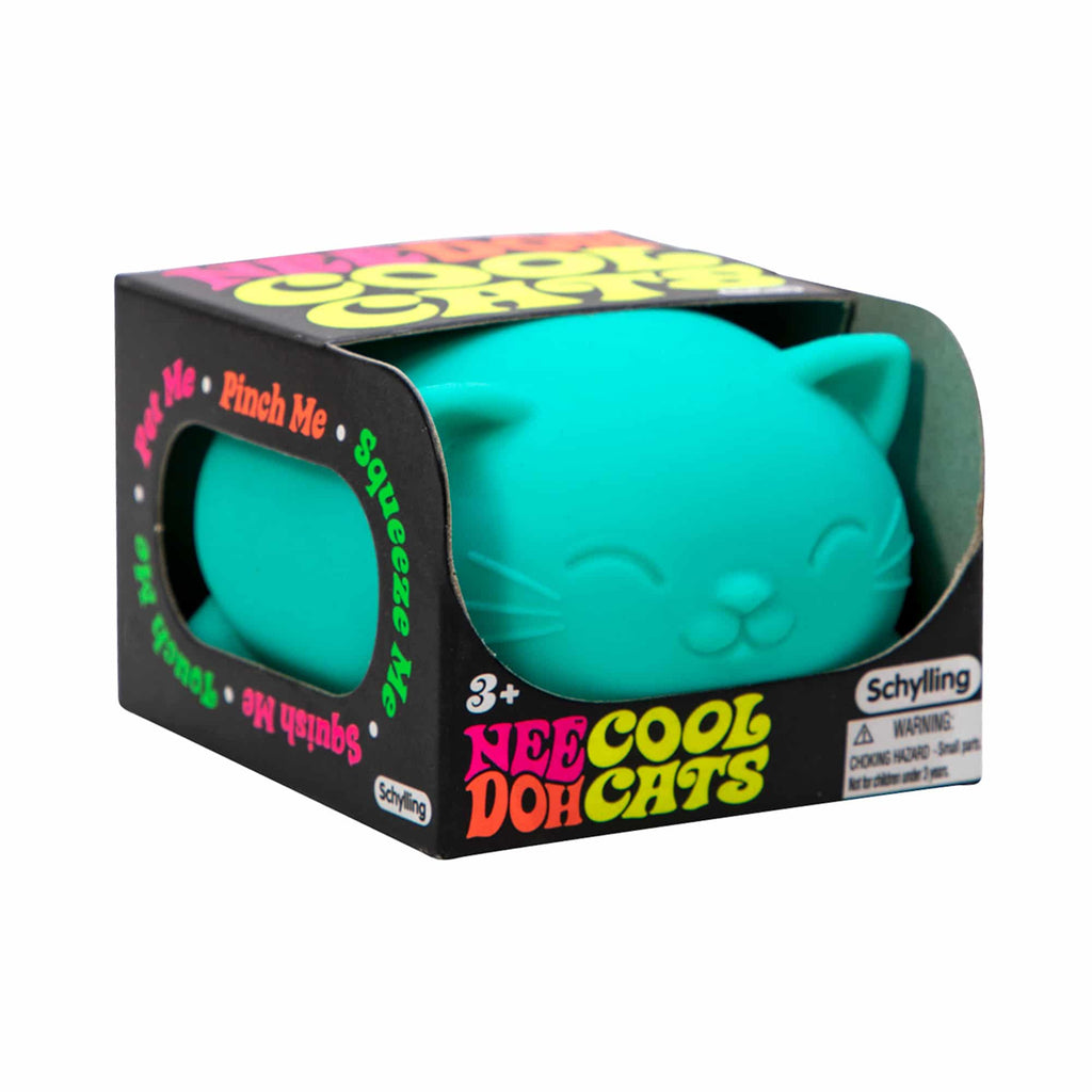 Purrfectly Squishy Cool Cats NeeDoh | Select Morning Crest - Dino Character Malt-Gel Filled Sensory Glob Detail