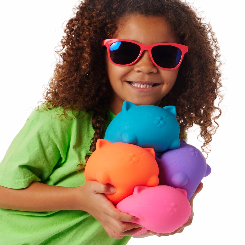 Adorable Character Super NeeDoh Cool Cats | Select Opal Prairie - Collectible Shaggy Monster Squishable Toy Detail