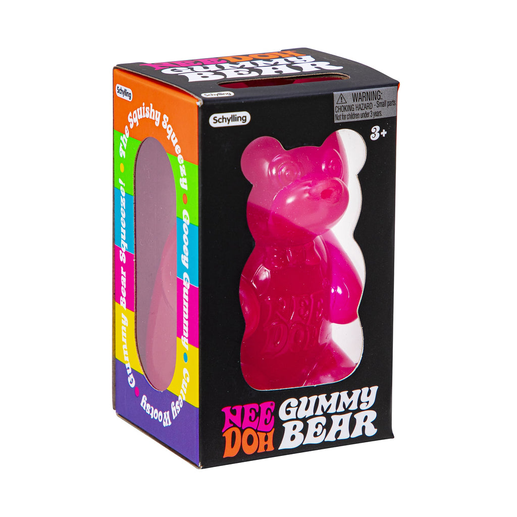 Animal-Shaped NeeDoh Gummy Bear | Edition Canyon Forest - Collectible Shaggy Monster Squishable Toy - Surprise Me! (Random Color)