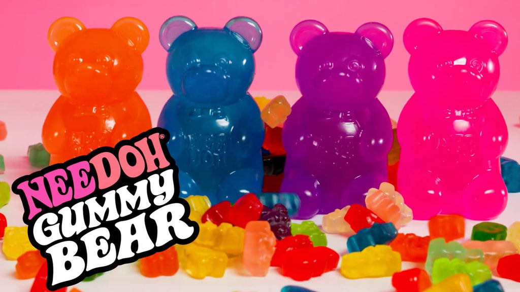 Animal-Shaped NeeDoh Gummy Bear | Edition Canyon Forest - Collectible Shaggy Monster Squishable Toy Detail