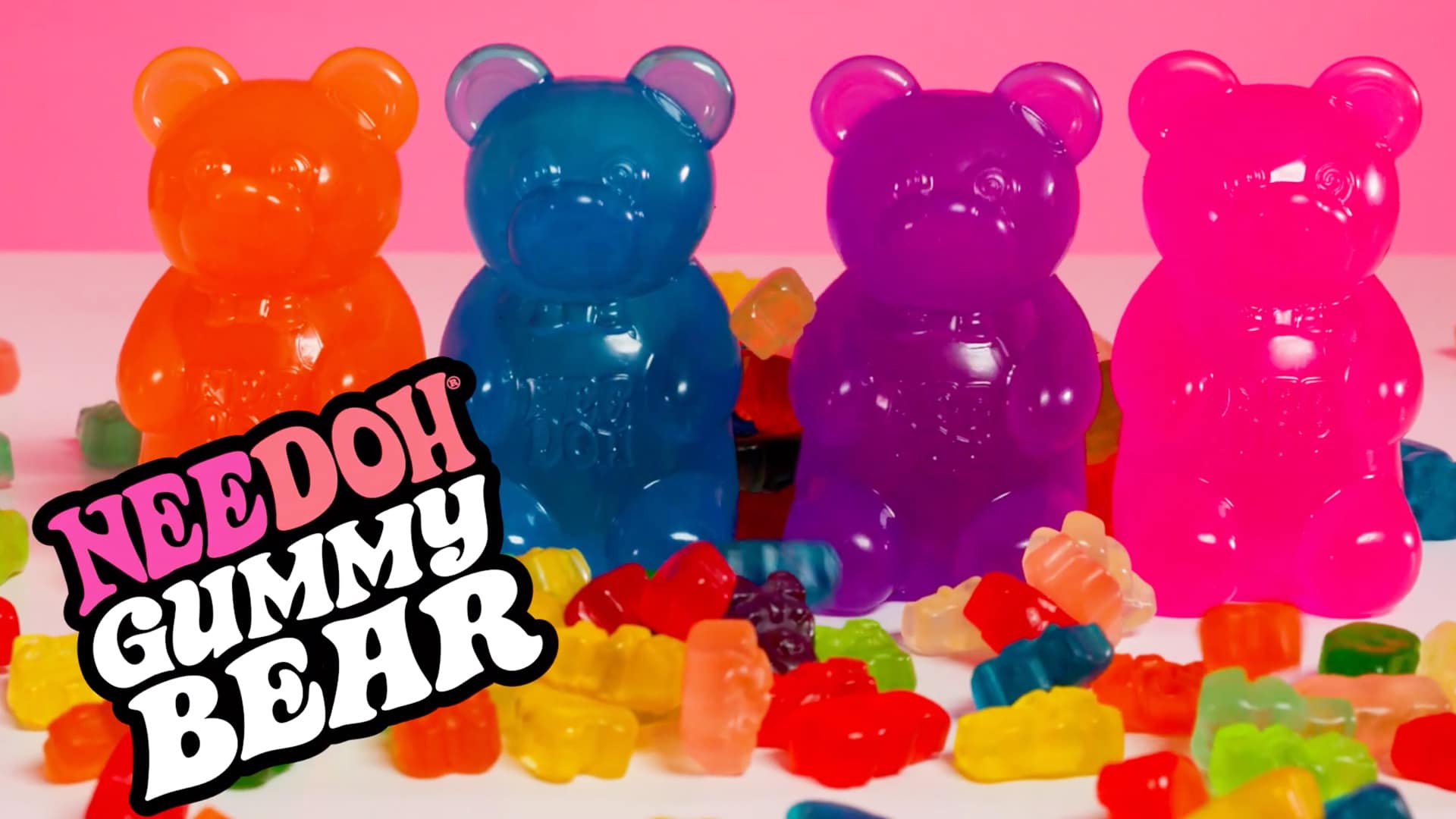 Animal-Shaped NeeDoh Gummy Bear | Edition Canyon Forest - Collectible Shaggy Monster Squishable Toy Detail