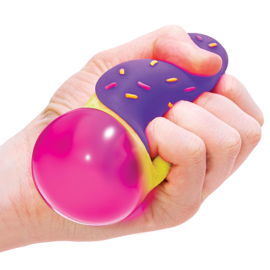 Playful Geometric Jelly Dohnut NeeDoh | Signature Seaside Lane - Fun Food Fidget Cookie Squishable Toy Detail