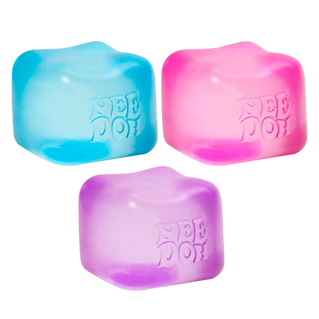 Translucent Jelly NeeDoh Nice Cube | Series Elm Bridge - Translucent Jelly Cool Cube Sensory Toy Detail