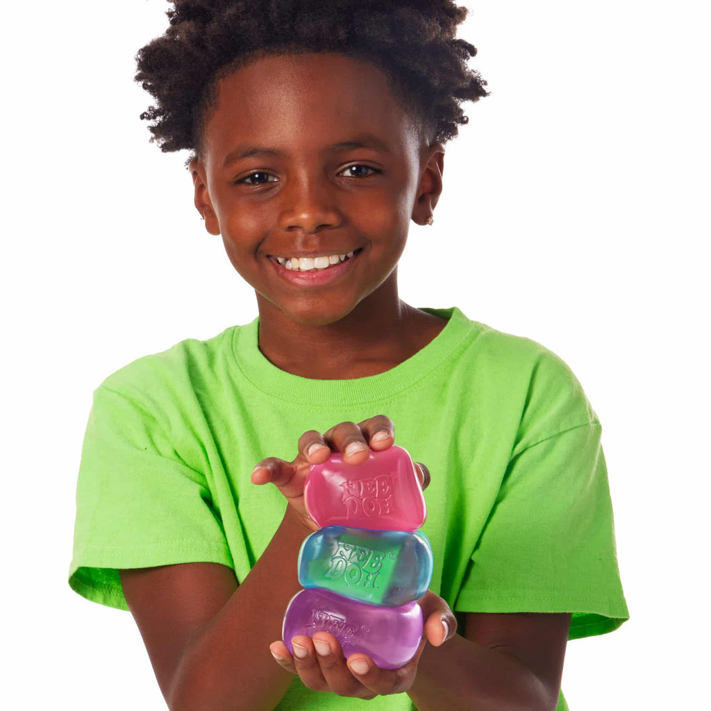 Translucent Jelly NeeDoh Nice Cube | Series Elm Bridge - Translucent Jelly Cool Cube Sensory Toy Detail