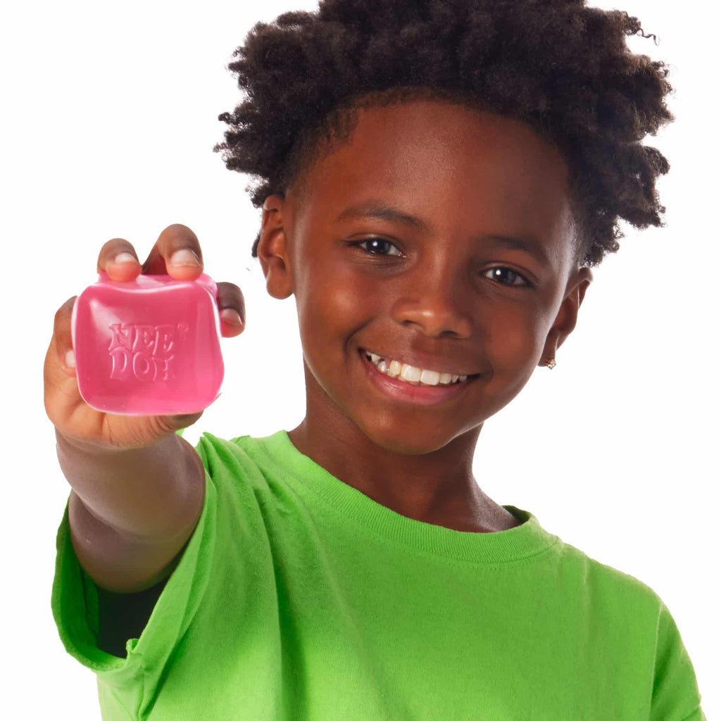 Translucent Jelly NeeDoh Nice Cube | Series Elm Bridge - Translucent Jelly Cool Cube Sensory Toy Detail