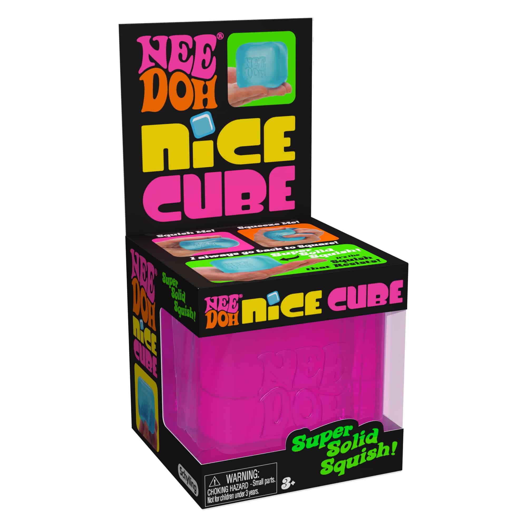 Translucent Jelly NeeDoh Nice Cube | Series Elm Bridge - Translucent Jelly Cool Cube Sensory Toy Detail