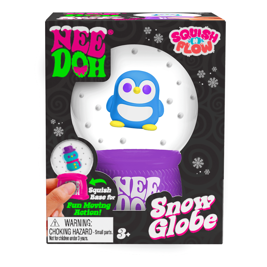 Ice-Cube Texture NeeDoh Squish N Flow Snow Globe | Signature Moonlit Lane - Nice Cubes Clear Satisfying Crunch Stress Toy - Default Title