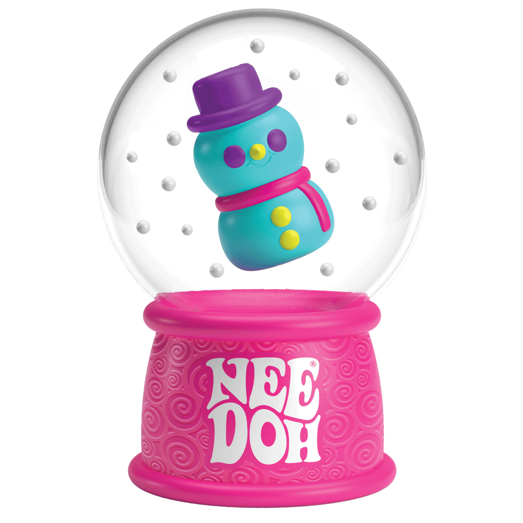 Ice-Cube Texture NeeDoh Squish N Flow Snow Globe | Signature Moonlit Lane - Nice Cubes Clear Satisfying Crunch Stress Toy Detail